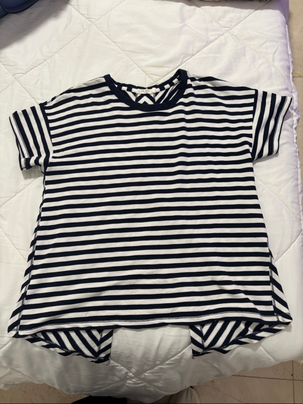 Striped Navy & Women’s Tee - Classic Crew Neck